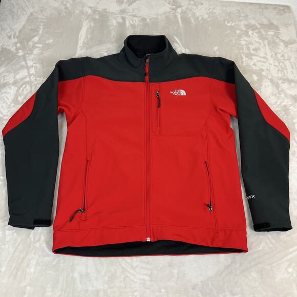 The North Face Jacket Mens Large Red Apex Full Zip Soft Shell Outdoor READ - Picture 1 of 15